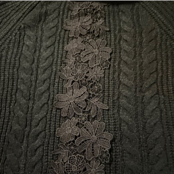 RW&CO turtleneck sweater balloon sleeves black size XS - Picture 4 of 9